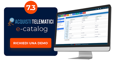 Dashboard Catalogo Acquisti Telematici 7.3 con richiesta DEMO